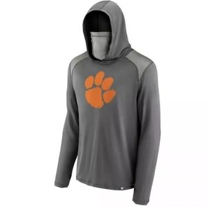 Clemson Tigers Fanatics Rally On Transitional Pullover Hoodie with Face Covering